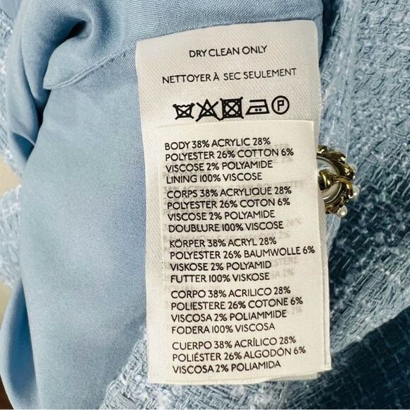 Anthropolgie Maeve Sleeveless Tweed Blazer Mini Dress Light Dress Size 8P - Picture 7 of 9